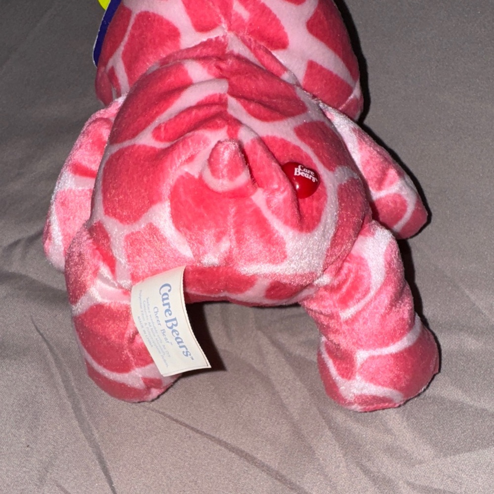 2004 Care Bears Pink and White Plush with Rainbow - Picture 3 of 6